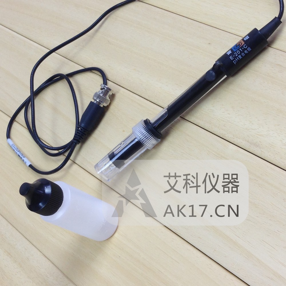 上海雷磁E-201-C型pH可充式复合电极 用于PH计BNC（Q9型）
